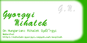 gyorgyi mihalek business card